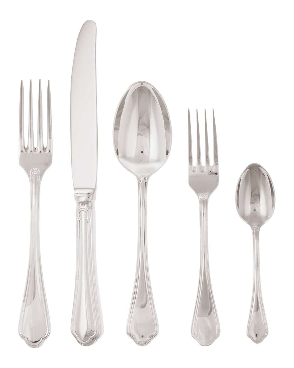 Filet Toiras Silver 5-Piece Flatware Place Setting